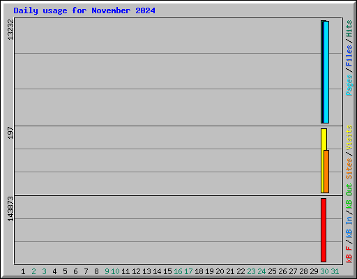 Daily usage for November 2024