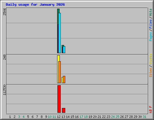 Daily usage for January 2026