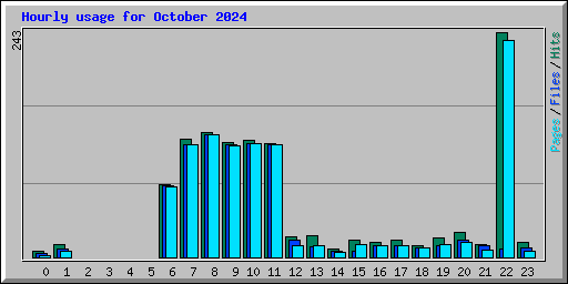 Hourly usage for October 2024