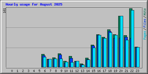 Hourly usage for August 2025