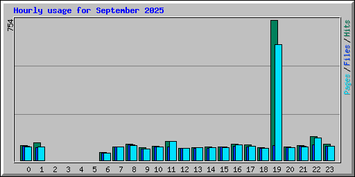 Hourly usage for September 2025