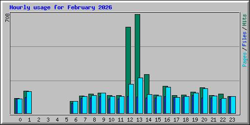 Hourly usage for February 2026