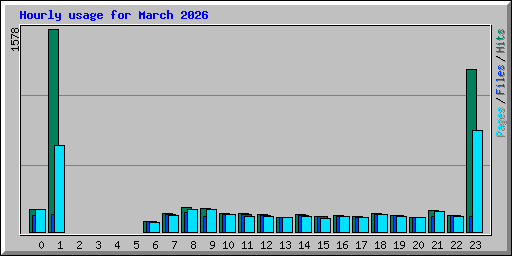 Hourly usage for March 2026