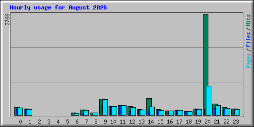 Hourly usage for August 2026